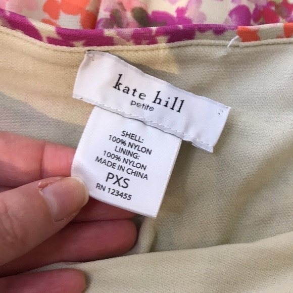 NWT Kate Hill floral tiger lily print skirt - Picture 7 of 7